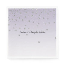 Lavender Purple Ombre Silver Confetti Sparkle