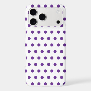 Lavender Purple Polka Dot Pattern White