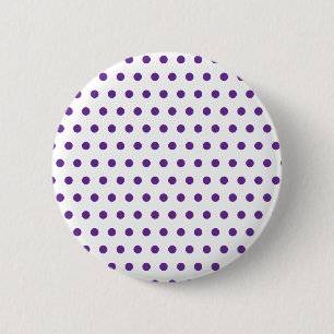 Lavender Purple Polka Dot Pattern White 2 Inch Round Button