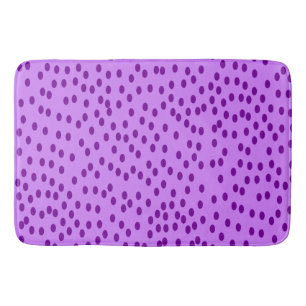 Lavender Purple Polka Dots  Bath Mat