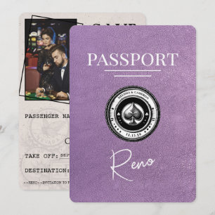 Lavender Purple Reno Passport Save The Date
