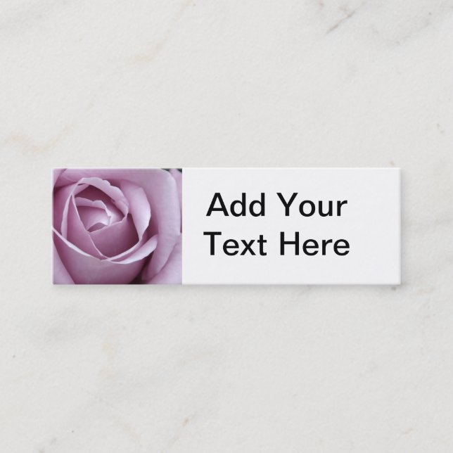 Lavender Purple Rose Business Card (Front)