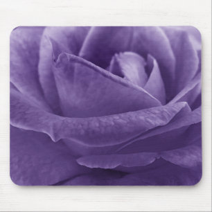 Lavender Purple Rose Macro Flower Mouse Pad
