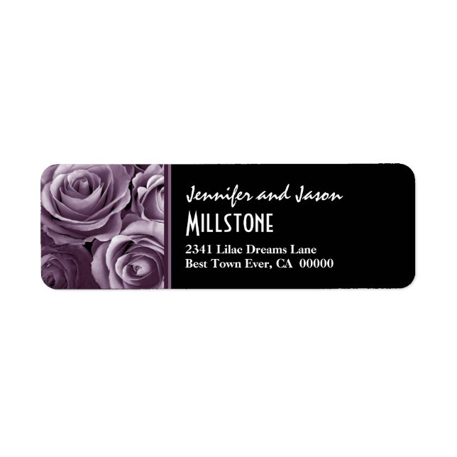 Lavender Purple Roses Modern Lettering (Front)