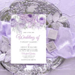 Lavender Purple Sparkle Floral Wedding Invite<br><div class="desc">Lavender Purple Sparkle Floral Wedding Invite

See matching collection in Niche and Nest Store</div>