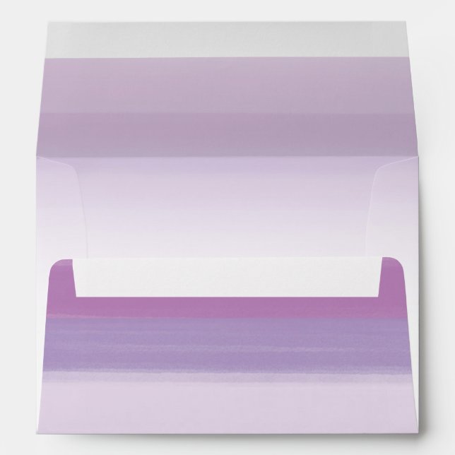 Lavender Purple Watercolor Invitation Envelopes (Back (Bottom))