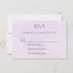 Lavender Purple Watercolor RSVP Card