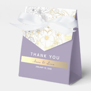 Lavender Purple Wedding Favor Box