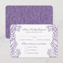 Lavender Purple Wedding Vintage Botanical