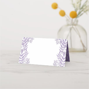Lavender Purple Wedding Vintage Botanical Place Card