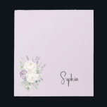 Lavender Purple White flowers Notepad<br><div class="desc">Lavender Purple White flowers</div>