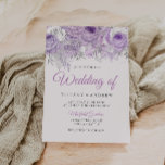 Lavender Purple White Silver Floral Wedding Invite<br><div class="desc">Lavender Purple White Silver Floral Wedding Invite

See matching collection in Niche and Nest Store</div>