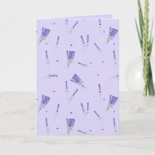 Lavender Purple Wildflower Floral Botanical Card