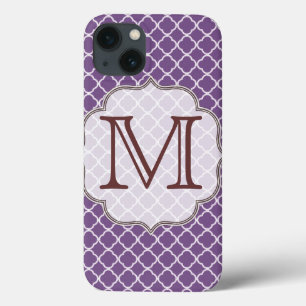 Lavender Quarterfoil Latti Monogramme Coque ipad