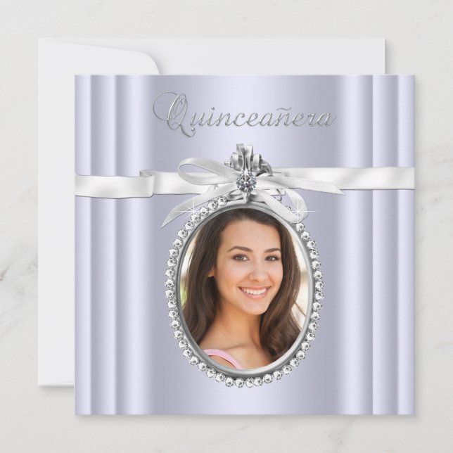 Lavender Quinceanera Invitation (Front)