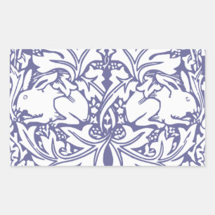 Lavender Rabbit Botanical Arts and Crafts Sticker