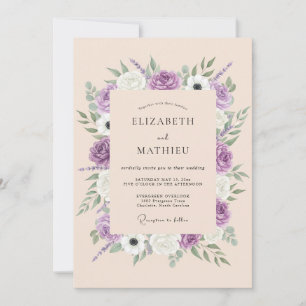Lavender Radiant Botanical Wedding Invitation