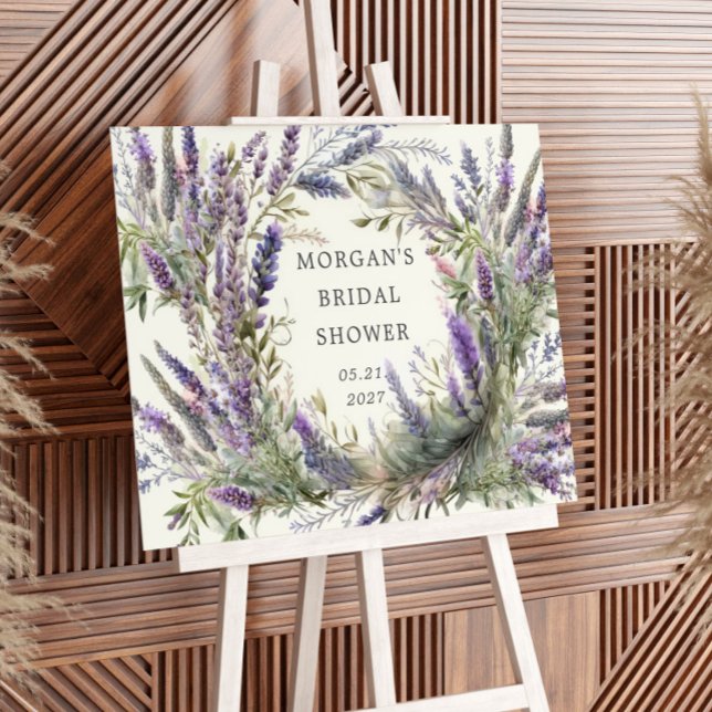 Lavender Regal Fête des mariées florale Affiche de (Créateur téléchargé)