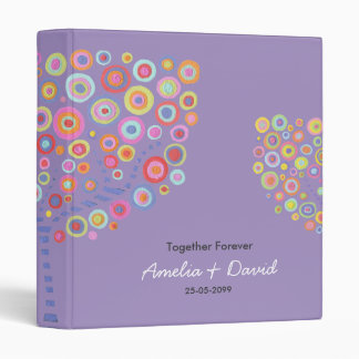 Lavender Retro Circle Tree Wedding Album Binder