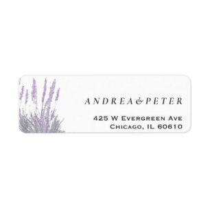 Lavender Return Address Label