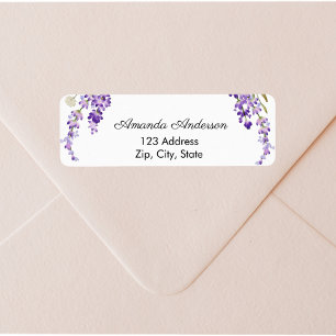 Lavender return address label