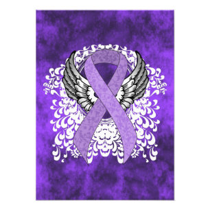 Lavender Ribbon with Wings Photo Print