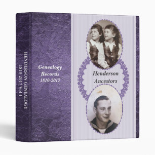 Lavender Romance Genealogy Photo Binder