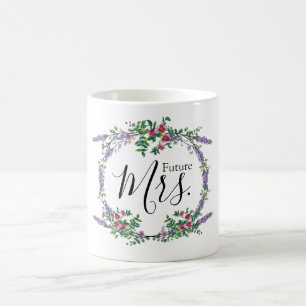 Lavender Rose and Eucalyptus Future Mrs. Coffee Mug