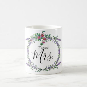 Lavender Rose and Eucalyptus Future Mrs. Coffee Mug