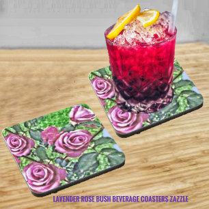 Lavender Rose Bush Coaster