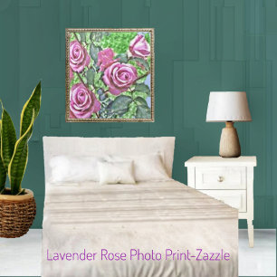 Lavender Rose Bush Photo Print