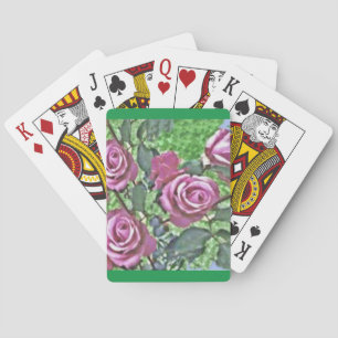 Lavender Rose Bush Playing Cards