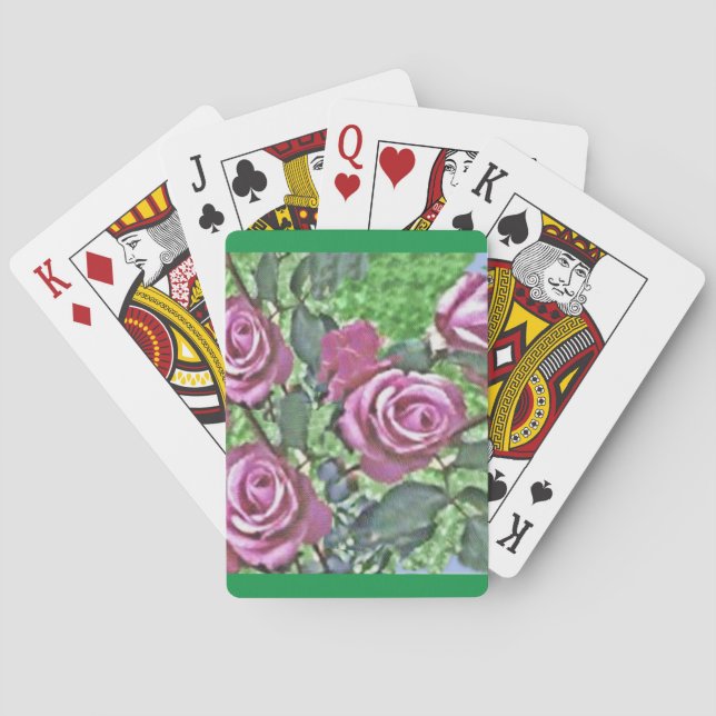 Lavender Rose Bush Playing Cards (Back)