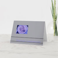 lavender rose on grey sympathy card spanish