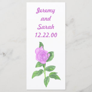 Lavender Rose Painting, Custom menu cards