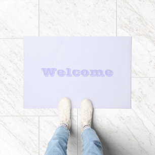 Lavender Rose Soft Pale White Pastel Solid Color Doormat