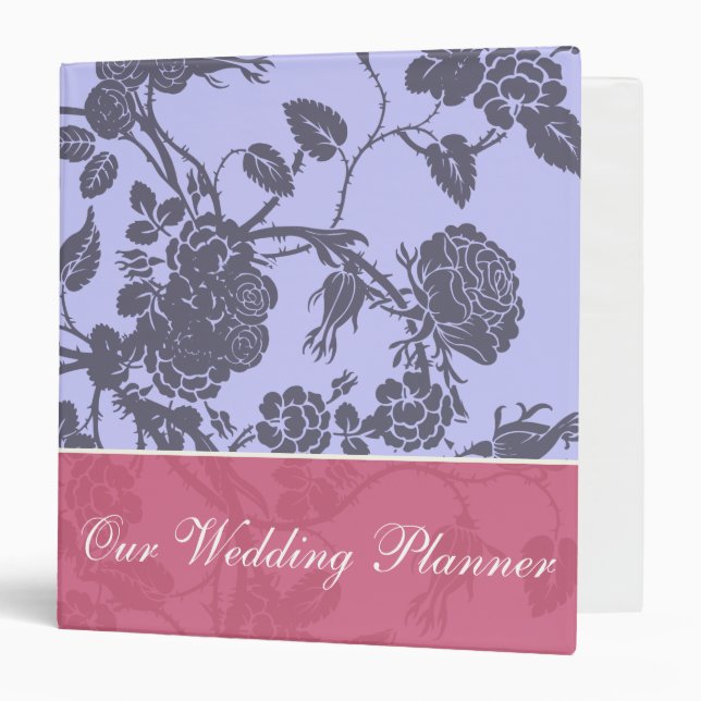 lavender Rose Wedding Planner Binder (Front/Inside)
