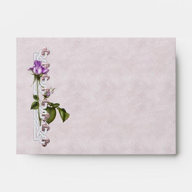 Lavender Rose Wedding Suite Envelopes (Front)
