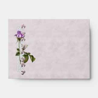 Lavender Rose Wedding Suite Envelopes