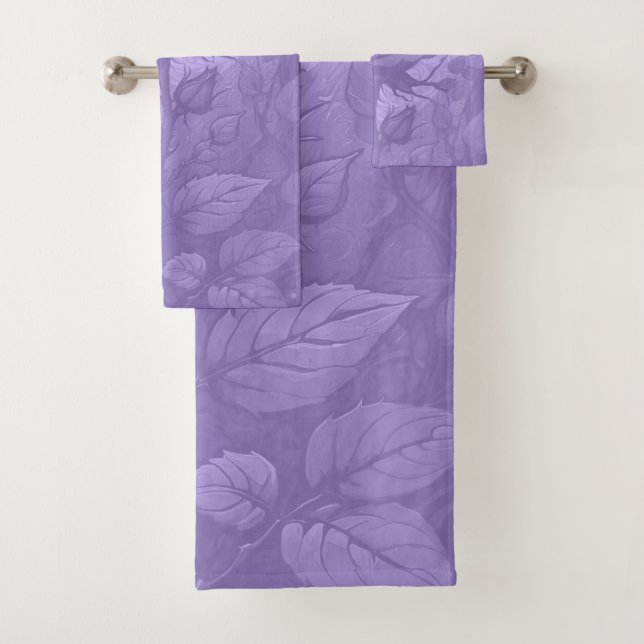 Lavender Roses 3 Bath Towel Set (Insitu)