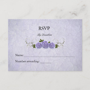 Lavender Roses Invitee RSVP Card