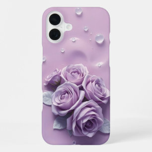 Lavender Roses on Lilac Mist iPhone Case