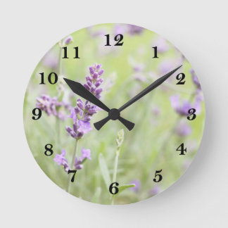 Lavender Round Clock