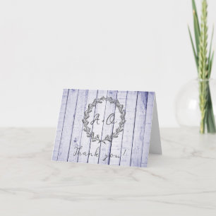 Lavender Rustic Monogram Mariage Merci
