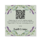 Lavender sage green QR code wedding RSVP