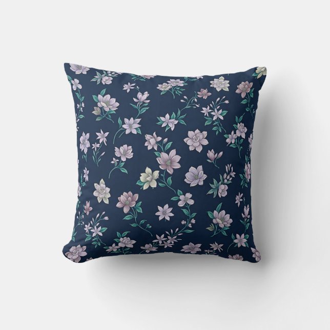 Lavender & Sage Magnolia Pillow (Front)