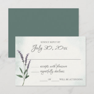 Lavender Sage Wedding Response Card