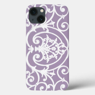 Lavender scrollwork pattern Case-Mate iPhone case