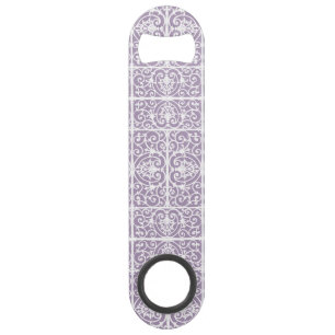 Lavender scrollwork pattern speed bottle opener