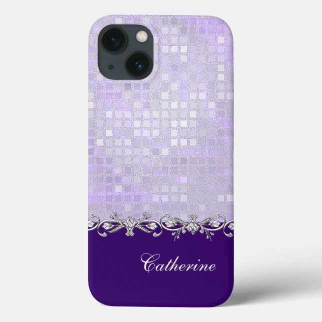 Lavender Sequins Samsung Galaxy Note 4 Case (Back)